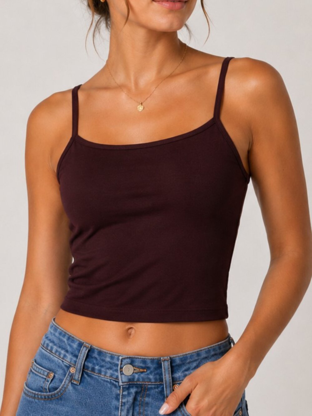 Under Armour Women’s Medium Brown Strappy Sports Tank with Built-In Bra